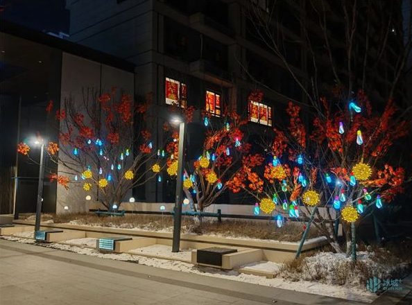 “火树银花”点亮园区！哈市这些物业小区为业主“花式”庆元旦